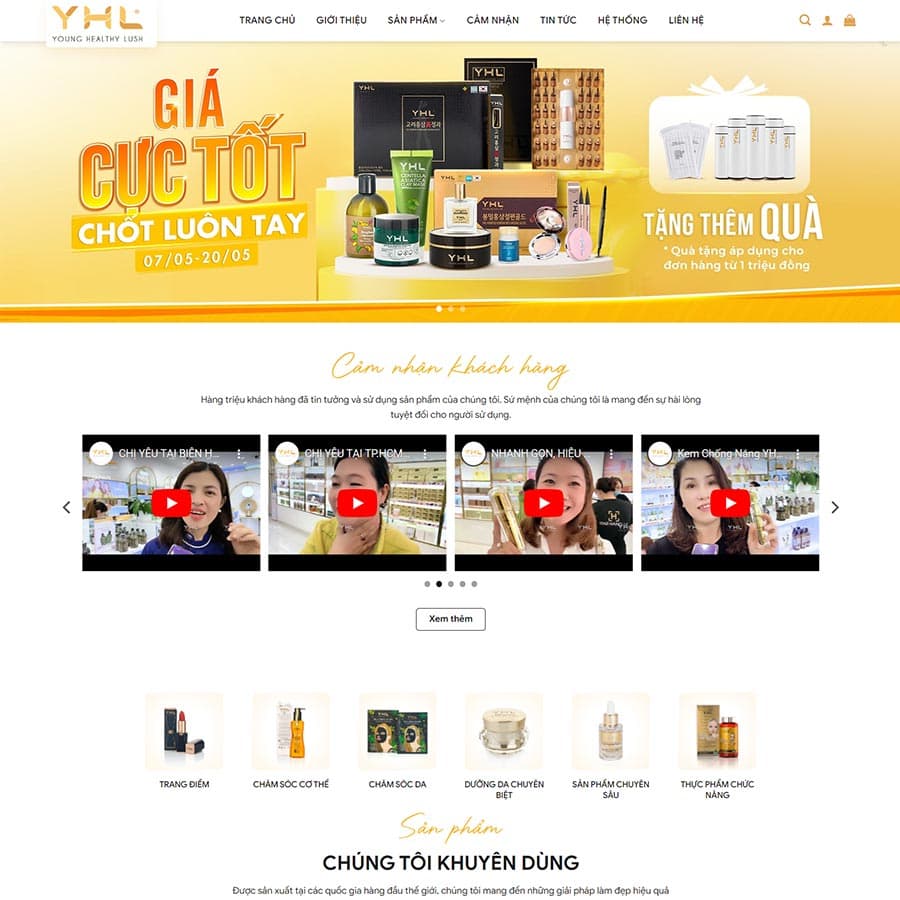 25 - Thiết kế website mỹ phẩm 