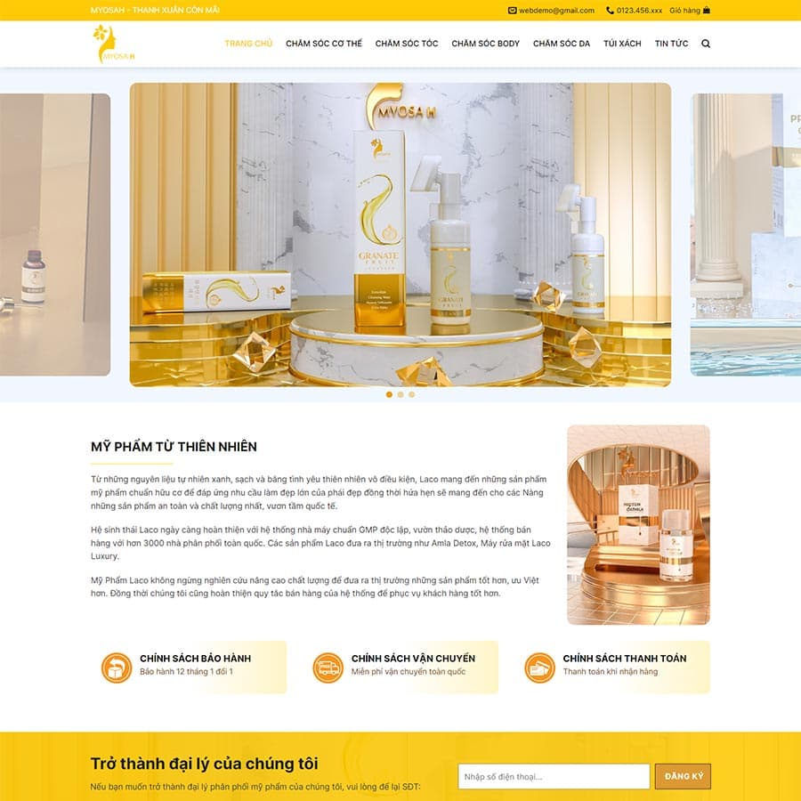 5 - Thiết kế website mỹ phẩm 