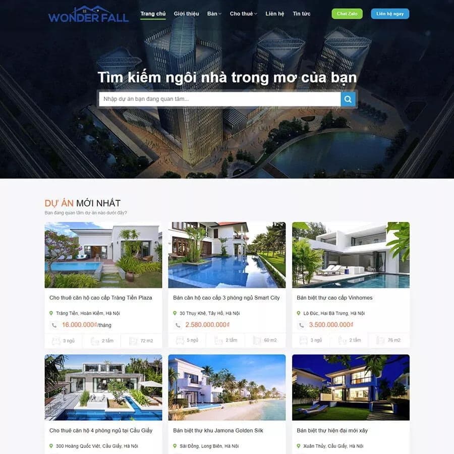24 - Thiết kế website bất động sản 