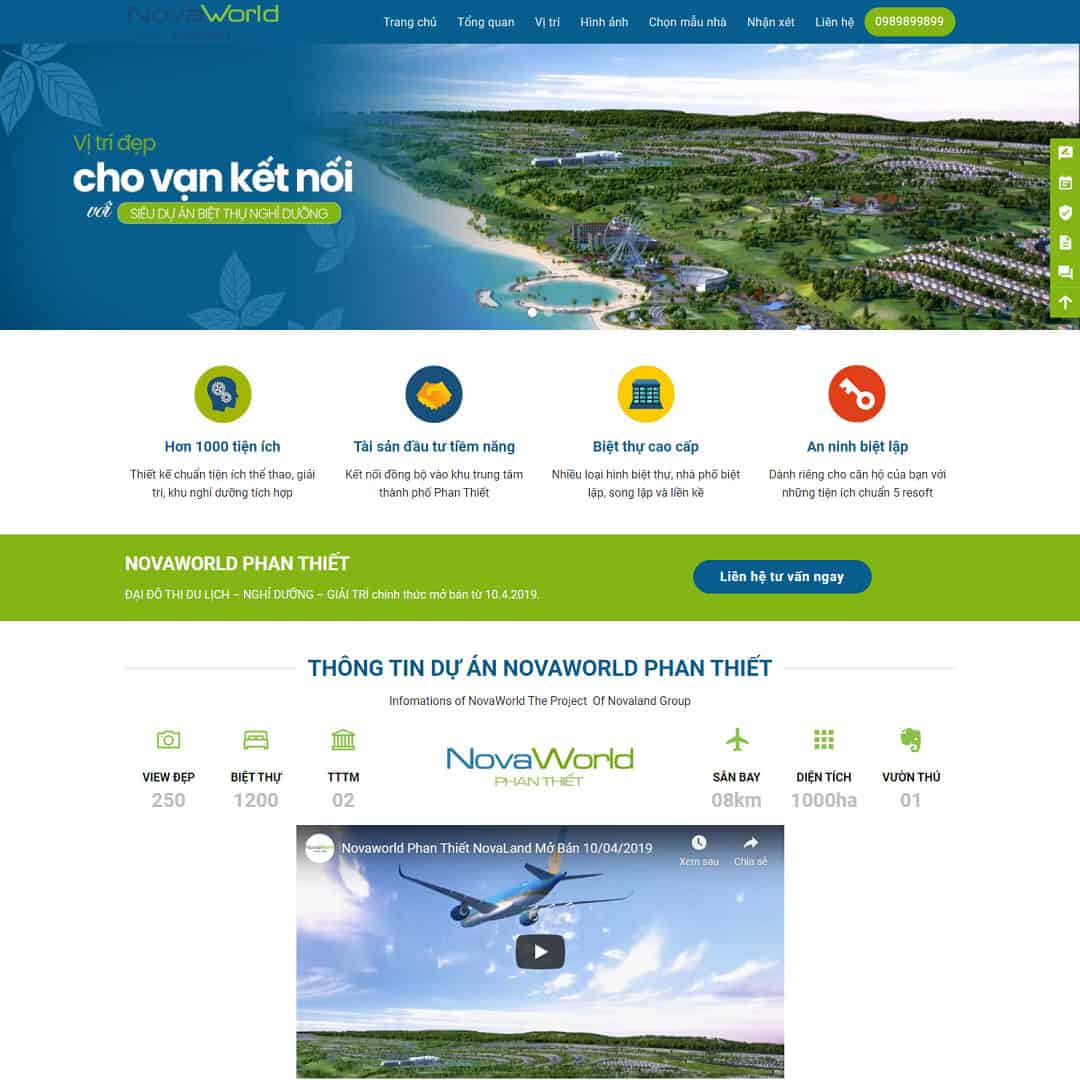 35 - Thiết kế website landing page bất động sản 