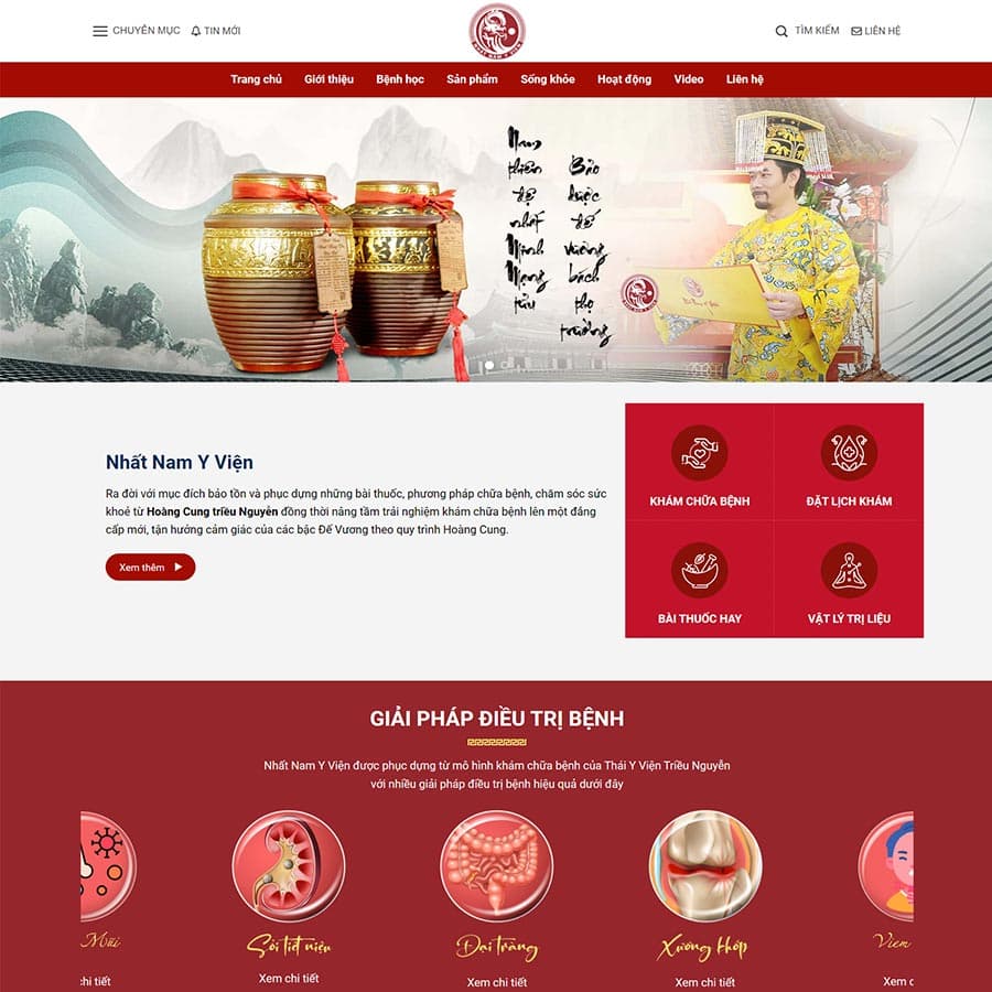 3 - Thiết kế website phòng khám y học cổ truyền