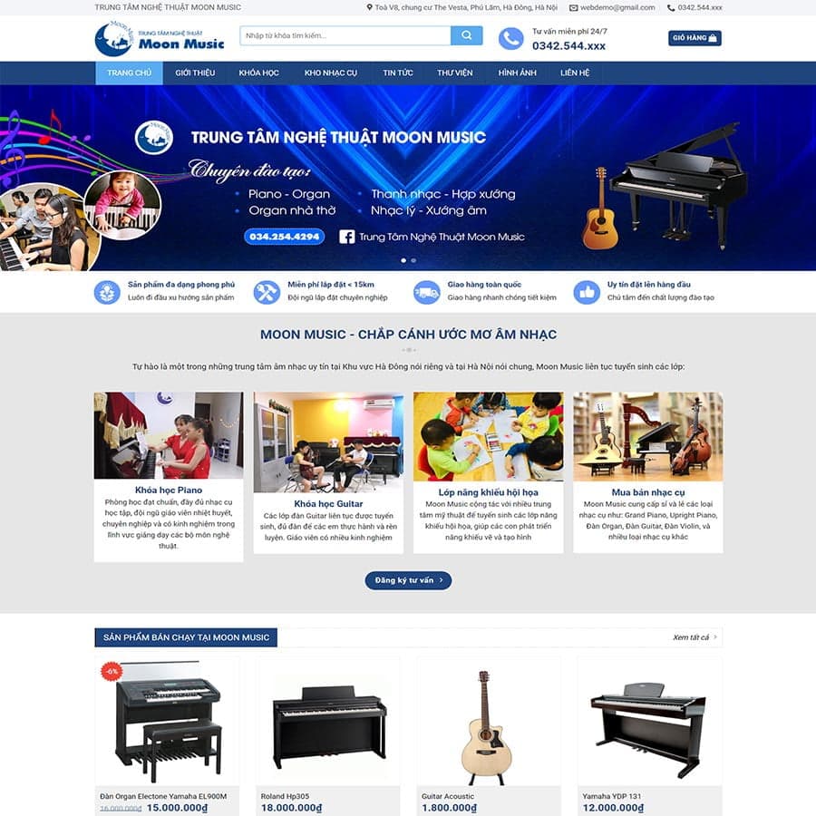 4 - Thiết kế website trung tâm dạy nhạc