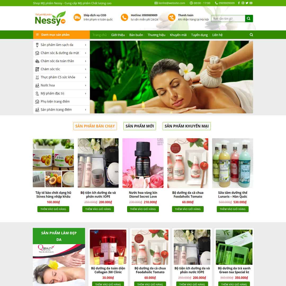 21 - Thiết kế website Shop mỹ phẩm 