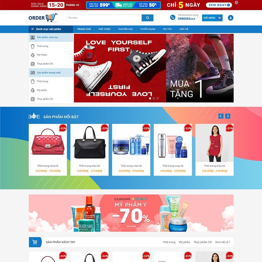 2 - Thiết kế website thời trang 